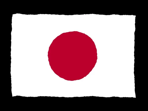 Handdrawn flag of Japan — Stock Photo, Image