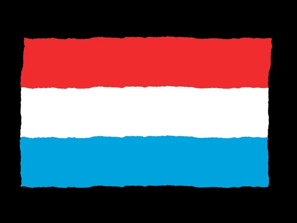 룩셈부르크의 Handdrawn 국기 — 스톡 사진