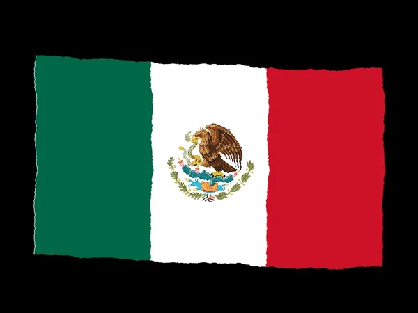 メキシコの手描きの旗 — ストック写真
