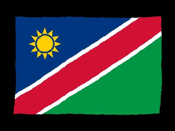 나미비아의 Handdrawn 국기 — 스톡 사진