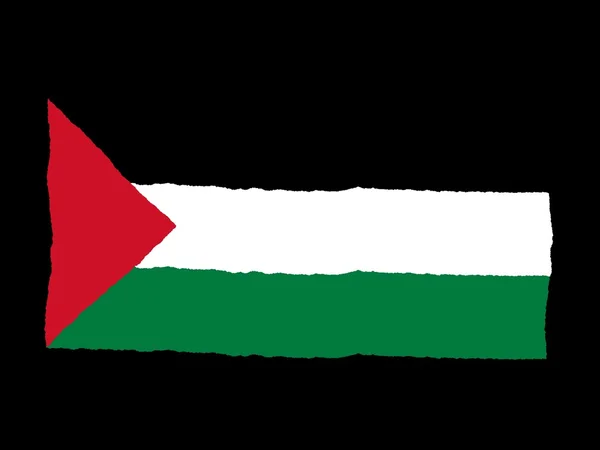 Handdrawn flag of Palestine — Stock Photo, Image