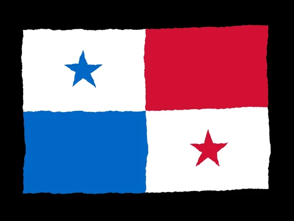 Bandiera disegnata a mano di Panama — Foto Stock