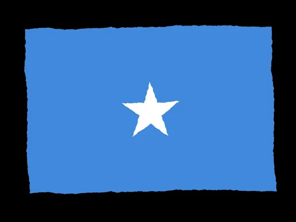 Bandeira desenhada à mão de Somália — Fotografia de Stock