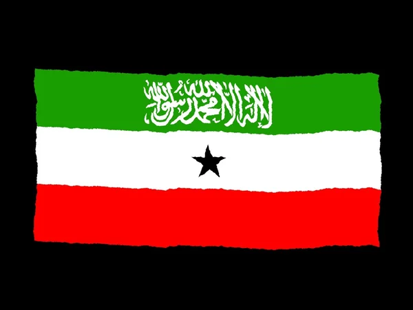 Handdrawn flag of Somaliland — Stock Photo, Image