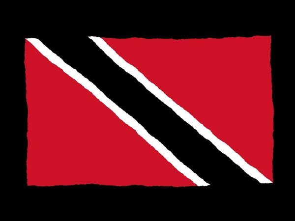 Handdrawn flaga Trynidadu i Tobago — Zdjęcie stockowe
