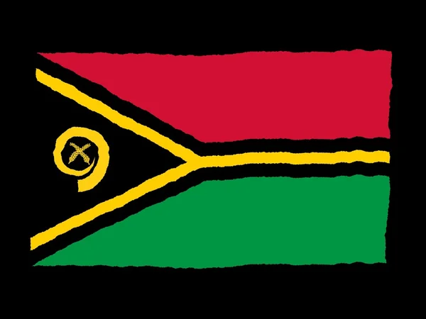 Handgezeichnete Flagge von Vanuatu — Stockfoto