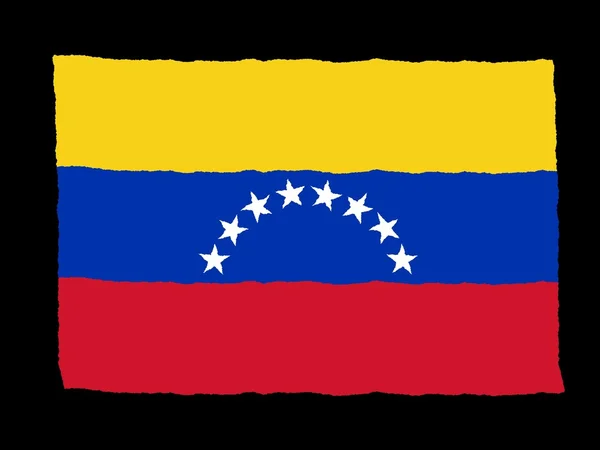手描きベネズエラの旗 — ストック写真
