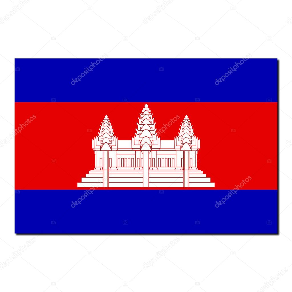 The national flag of Cambodia