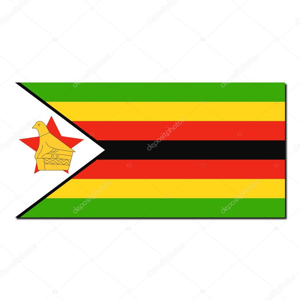 The national flag of Zimbabwe — Stock Photo © claudiodivizia 3695074