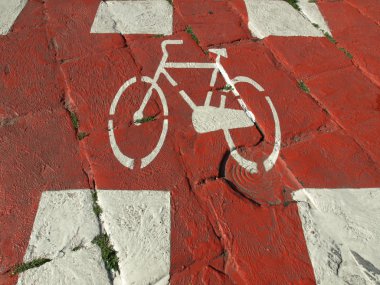 Bike lane sign clipart