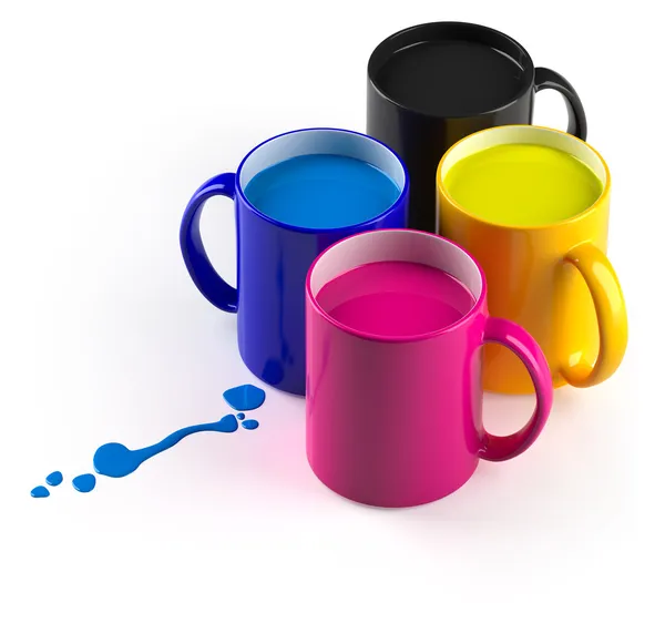 CMYK mugs — Stock Photo, Image