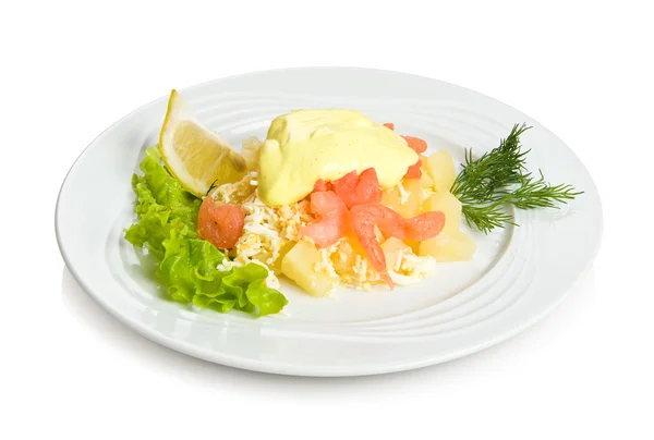 Shrimp and pineapple salad — Stock Photo, Image