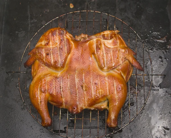 stock image Chicken grill on lattice