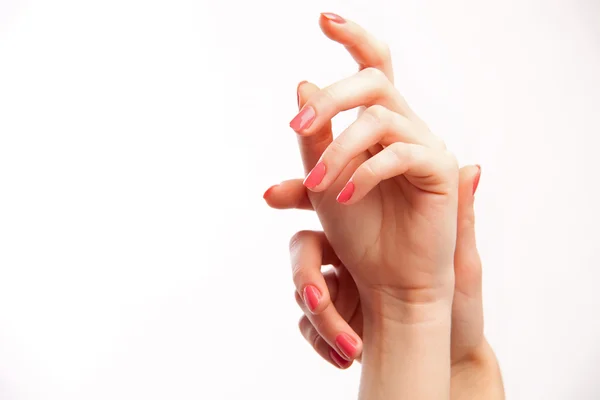 Kvinnelige hender og manikyr – stockfoto