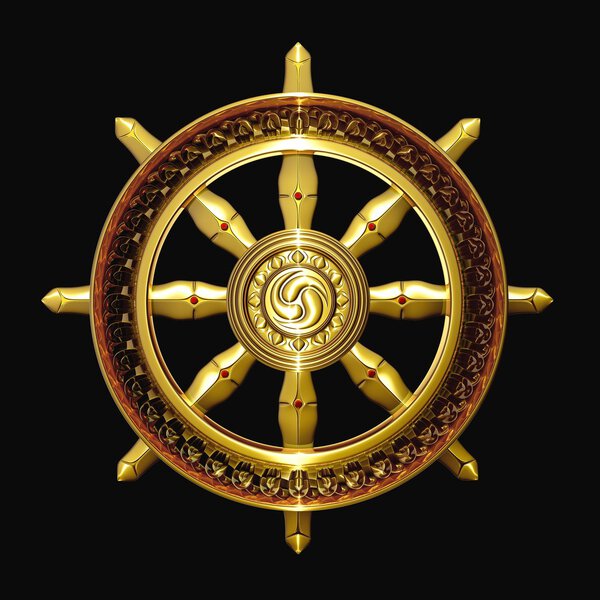 Bronze dharma buddhizn symbol