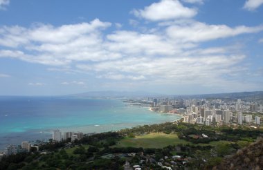 Diamond Head devlet anıt Waikiki Plajı'nda