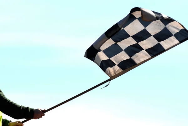 Flaga wyścigu w kratkę — Zdjęcie stockowe