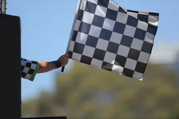 Checkered Race Flagga — Stockfoto