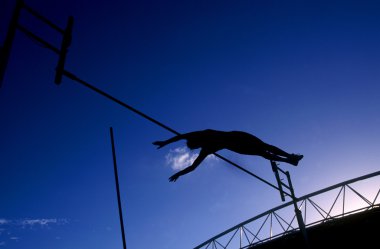 male pole vaulter clipart