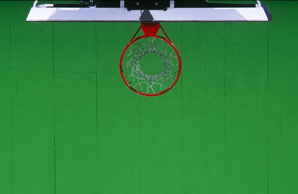 Vista dall'alto dell'anello da basket Fotografia Stock