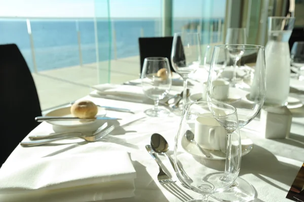 stock image restaurant table set 