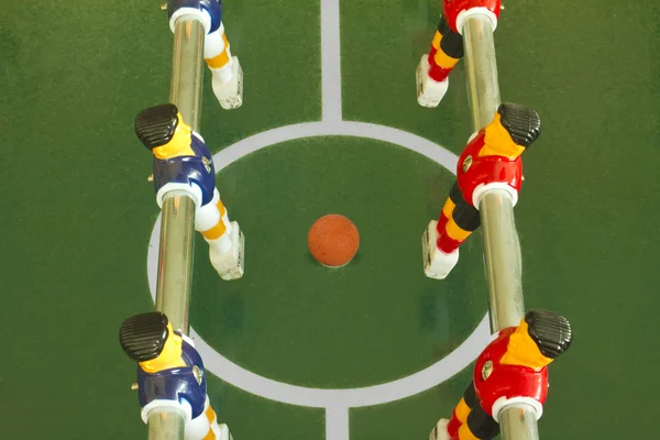 Tafelvoetbal of voetbal — Stockfoto