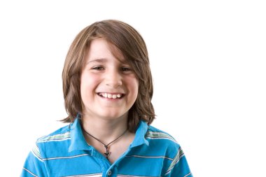 Smart boy closeup isolated clipart