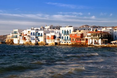 küçük bir Venedik Mykonos view günbatımı üzerinde