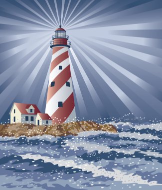 Candy Cane Lighthouse clipart