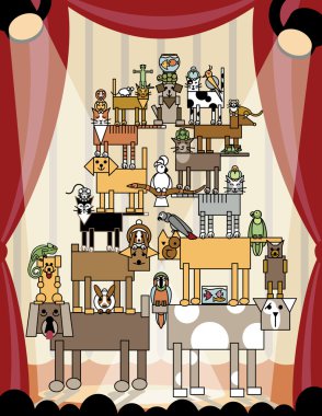 Acrobatic Pets clipart