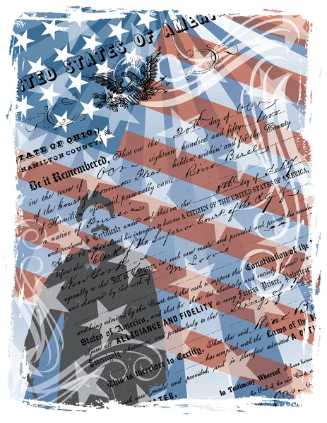Orgulloso ciudadano americano — Archivo Imágenes Vectoriales
