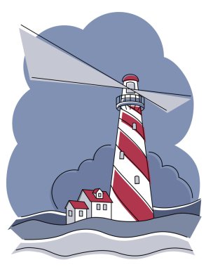 Barber Pole Lighthouse clipart