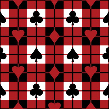 Card Suits Plaid Pattern clipart