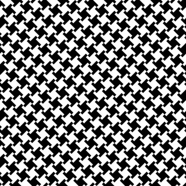 A Different Houndstooth in Black and White clipart