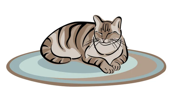 猫の昼寝 — ストックベクタ