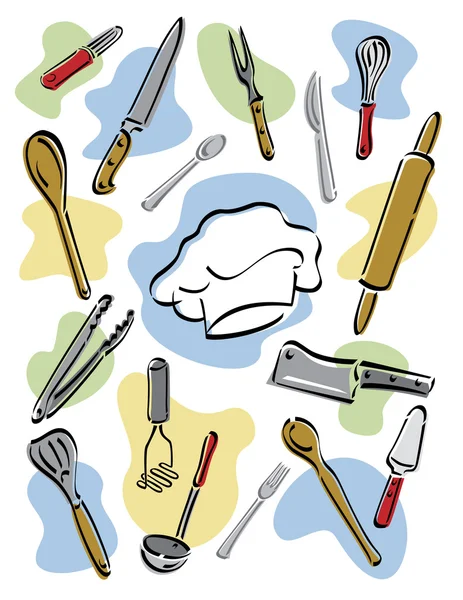 厨师的工具 — 图库矢量图片