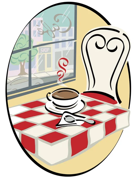 Café avec vue — Image vectorielle