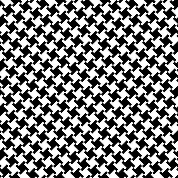 A Different Houndstooth in Black and White — Stock Vector