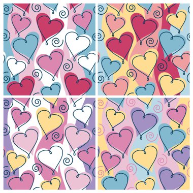 Floating Hearts Pattern clipart