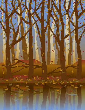 Four Seaons Forest-Fall clipart