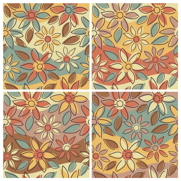 Frei-Form florales Muster _ Herbst — Stockvektor