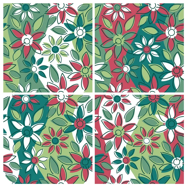 Ακανόνιστου σχήματος Floral Pattern_Winter — Διανυσματικό Αρχείο
