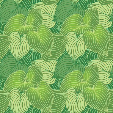 Hosta Leaf Pattern_Green clipart