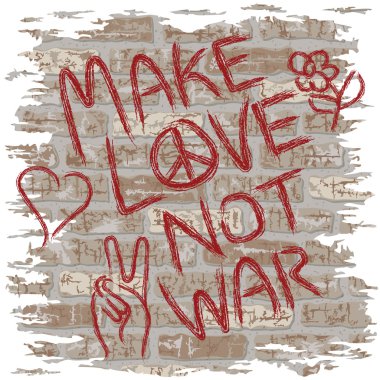 Make Love Not War clipart