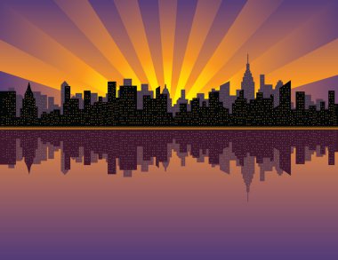 Manhattan Sunset clipart