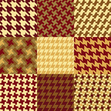Nine Houndstooth Patterns clipart