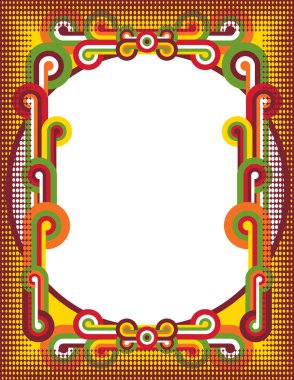 PopArt Circles Frame clipart