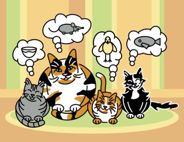 What Cats Think About clipart