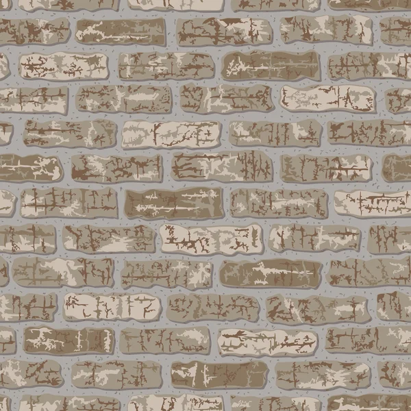 Grungy Brick Pattern en beige — Image vectorielle
