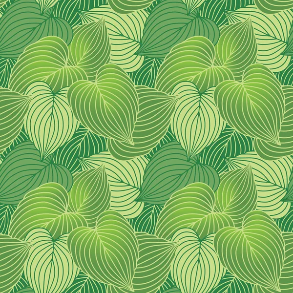 Hosta Leaf Pattern _ Green — Vector de stock